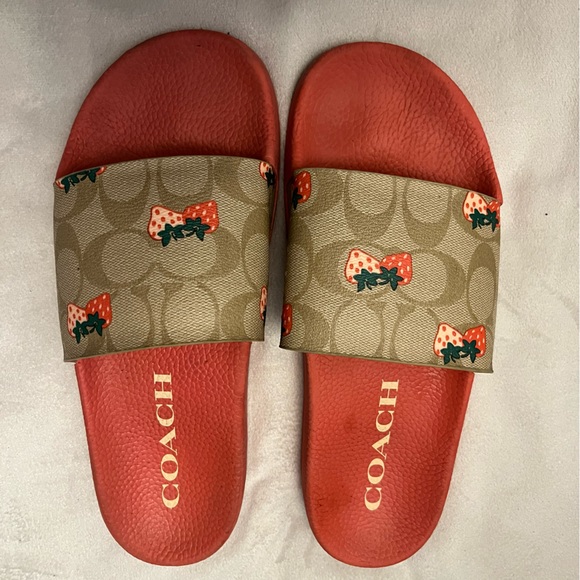 Coach Sport Slide with Strawberry Print - Picture 5 of 8